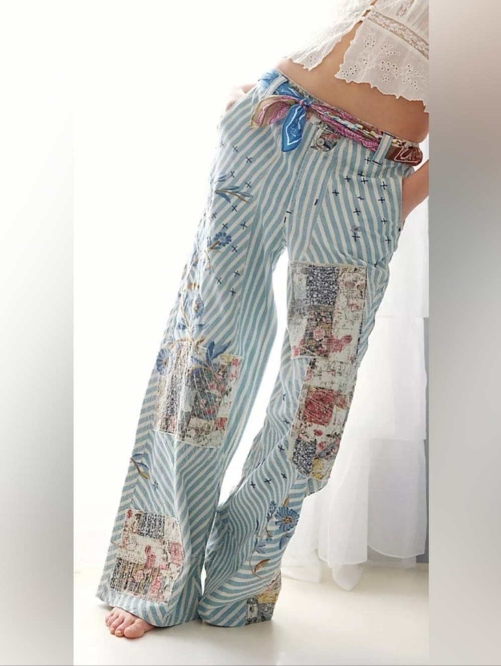 Free People Runyon Patched Craft Pants - Picture 2 of 5